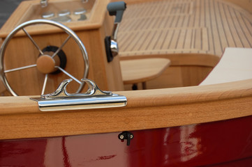 Old style wooden boat