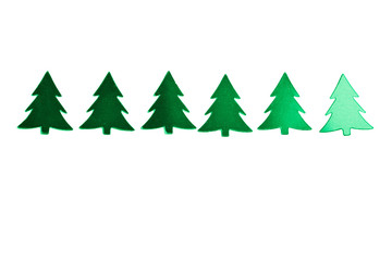 holiday green christmas trees isolated
