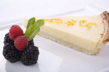 Lemon Cake and Fruit