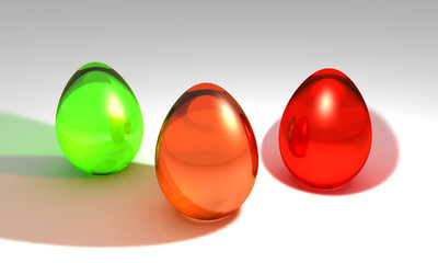 Colored easter eggs
