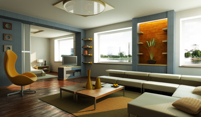 modern lounge room interior