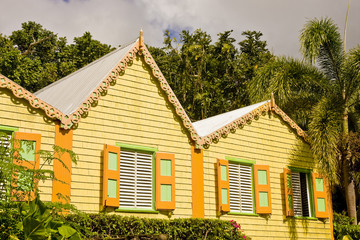 Yellow Orange and Green Bungalows