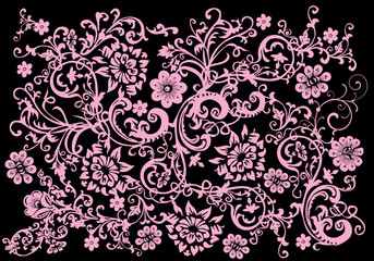 background of flower curls