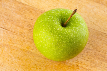 Apples on a wooden