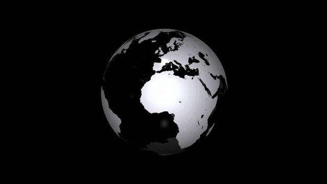 Planet Earth Black White