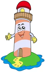 Photo sur Plexiglas Pour enfants Cartoon lighthouse