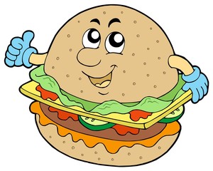 Cartoon hamburger