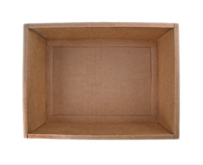 Empty cardboard box; isolated