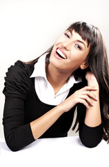 Fototapeta premium beautiful young woman with the miraculous smile
