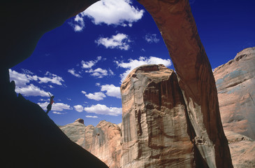 A Hiker at Rainbow Bridge
