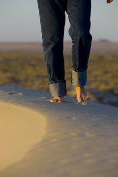 Walking in Desert