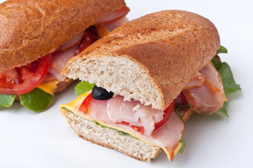 bran bread stuffed sandwiches