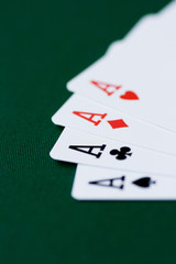 Playing cards - four aces