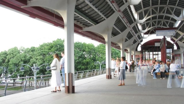 Monorail station time lapse