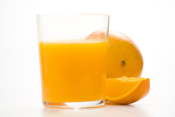 natural fresh and delicious orange juice glass