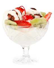 Ice-cream with fruit