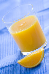 natural fresh and delicious orange juice glass