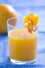 natural fresh and delicious orange juice glass