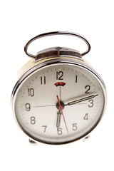 Alarm clock on white background
