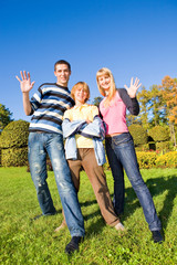 Fototapeta premium Young happy people