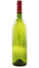 Empty wine bottle isolated