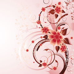 Rose Grunge Floral Background