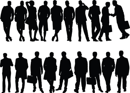 man silhouette collection - vector