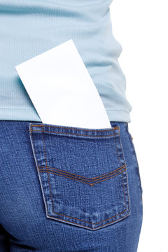 Back Pocket With Blank Paper