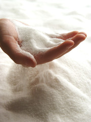 hand with sugar