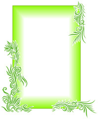 Obraz premium Fresh Green Vintage Ornament - Template Border Vector
