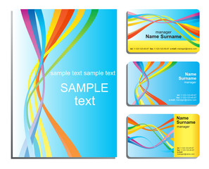 Business style templates with cards
