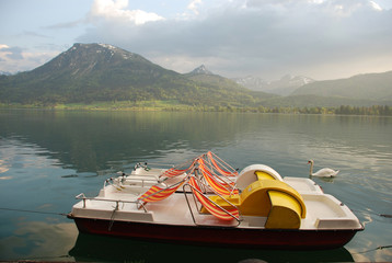 tretboot am wolfgangsee