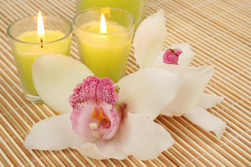 Flowers and candles