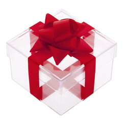 Geschenk, transparente Box