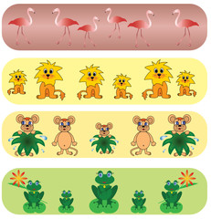 Obraz premium Set elegance and universal animals backgrounds.Vector.