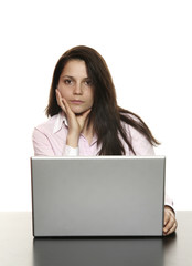 girl and laptop
