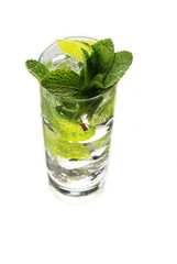 Mojito cocktail isolated on white
