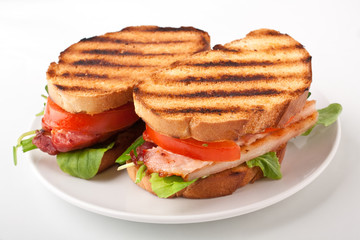 two BLT sandwiches