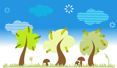 Obraz premium Nature landscape with trees