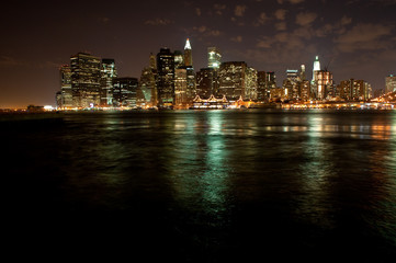 Fototapeta premium Manhattan skyline at night