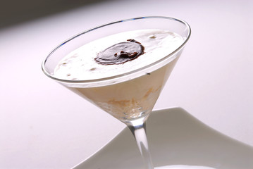 Mousse de arroz sabor horchata con chocolate. México.