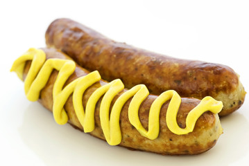 Bratwurst mit Senf
