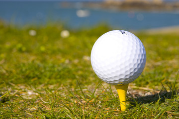 golf ball on a tee
