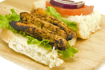 grilled chicken sandwich closeup