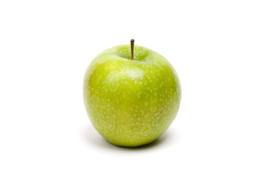 Green apple isolated on white.