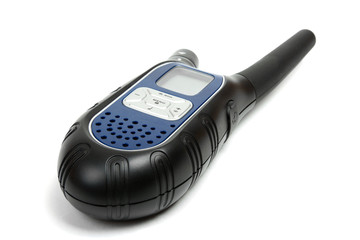 A long-range walkie talkie with soft shadow on a white backgroun