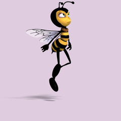 very sweet render of a honey bee in yellow and black with Clippi