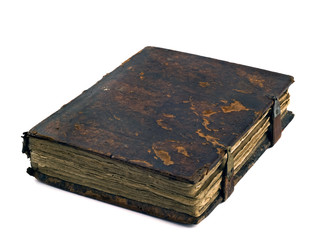 Very old vintage book isolated