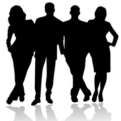 Silhouette business team