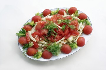 tasty  red and green salad for lunch